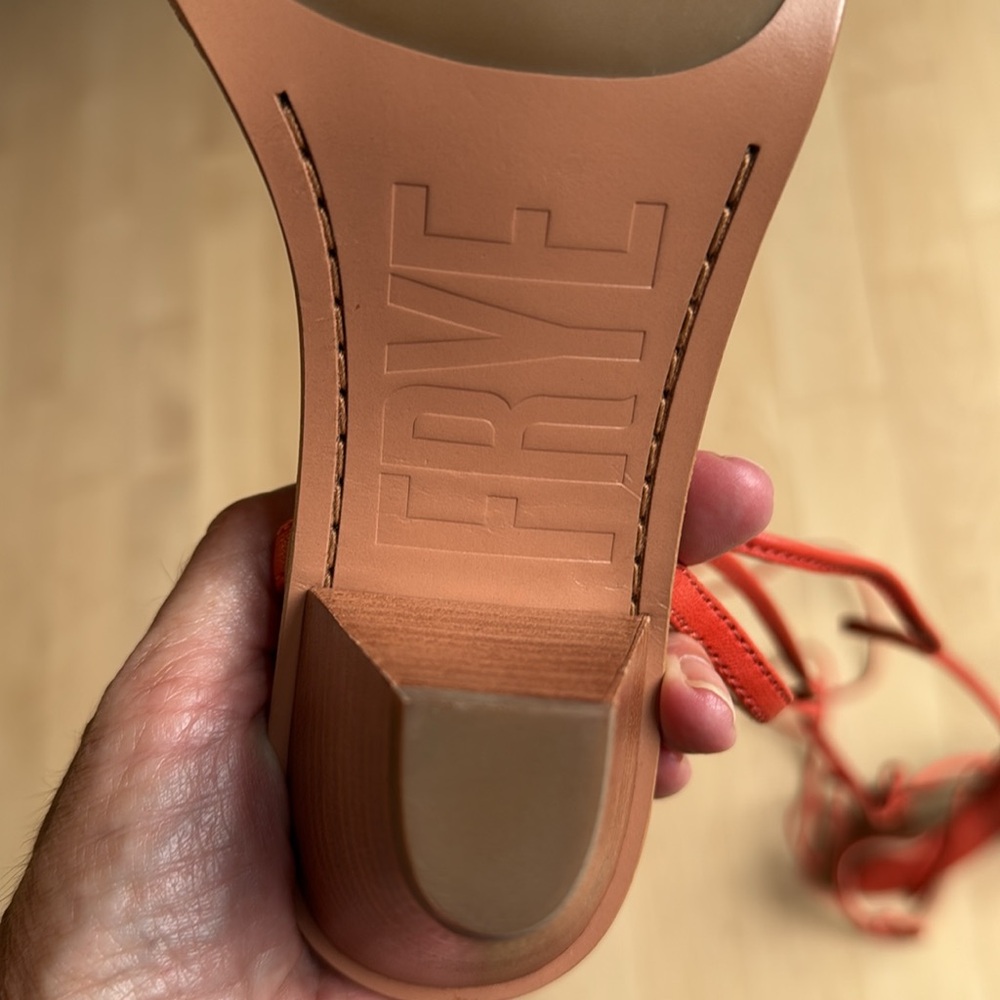 FRYE Estelle Ankle Tie Fiesta Leather Sz 6 - Picture 9 of 11